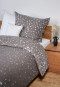 Bed linen 2-piece stars anthracite patterned - Feinbiber