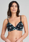 Bra without underwire padded black patterned - Invisible Soft