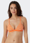 Bikini Triangel-Top herausnehmbare Cups variable Träger Streifen orange  - Mix & Match Reflections