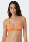 Triangelbikinitopje uitneembare cups verstelbare bandjes gestreept oranje - Mix & Match Reflections