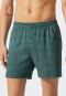 Boxershorts Feininterlock gemustert dunkelgrün - Fine Interlock