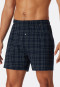 Boxer in fine interlock con fantasia, blu notte/bianco - Fine Interlock