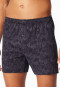 Boxershorts Interlock gemustert kohle - Fine Interlock