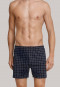 Boxershorts Jersey dunkelblau kariert - Dark Sapphire
