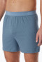 Boxershorts Organic Cotton gemustert blaugrau - Comfort Fit