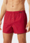Boxershorts Webware 2er-Pack Herzen gemustert blau/rot - Valentine