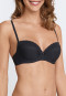 Underwired bra with cups, black - Sabrina