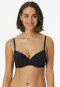 Soutien-gorge noir à armatures avec coques et dentelle - Pure Cotton