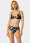 Underwire bikini adjustable straps midi bottom with slimming effect multicolored leaf print - Californian Safari