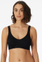 Bustier 2-pack with cups organic cotton black - 95/5