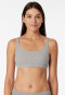 Bustier double rib organic cotton heather gray - Pure Rib