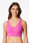 Bustier microvezel uitneembare pads fuchsia - Invisible Soft
