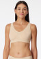 Seamless bustier, sand-coloured - Seamless light