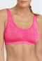 Bra seamless removable cups pink heather - Active Mesh Light