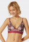 Bustier adjustable straps berry lace - Summer Floral Lace