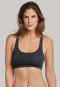 Bustier met cups dubbelrib racerback antraciet - Personal Fit Rippe