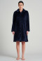 Fleece coat button placket collar dark blue - selected! premium inspiration