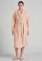Fleece coat shawl collar pale pink - selected! premium inspiration