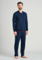 Pyjama d'intérieur à manches longues rayures bleu nuit - Warming Nightwear