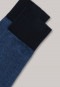 Men's socks mercerized cotton striped pattern midnight blue - selected! premium
