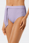 High-waisted bikini bottoms lined sash purple - California Dream