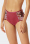 High-waisted panty sustainable microfiber lace berry - Summer Floral Lace