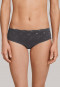 Hipster tulle brief with embroidery anthracite - Secret Embroidery