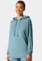 Hoodie long-sleeved viscose oversized hood blue-gray - Mix & Relax