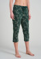 Pantalone a 3/4 in interlock con stampa floreale di colore verde scuro - Mix+Relax