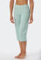 Pants 3/4-length interlock organic cotton ribbed look mint - Mix+Relax