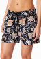 Hose kurz Palmen Blumen schwarz - Mix+Relax