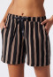 Pants short woven viscose stripes black - Mix & Relax