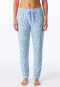 Pants long cuffs flowers leopards light blue - Mix+Relax