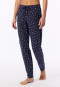 Lange broek manchetten donkerblauw stippen - Mix+ Relax