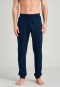 Pantalon long poignets rayures bleu nuit - Mix + Relax