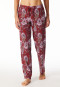 Hose lang dunkelrot gemustert - Mix+Relax