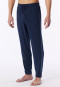 Langere broek met fijne fijnrib-manchetten, warm, deep sea blue - Mix+ Relax