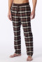 Pantaloni lunghi in flanella a quadri marrone scuro - Mix+Relax