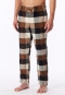 Langere broek van flanel met ruitjesmotief in de kleur toffee - Mix+ Relax