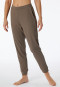 Broek lange interlock biokatoen boorden taupe - Mix+Relax