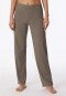 Pantaloni lunghi in Interlock di cotone biologico, grigio tortora - Mix+Relax