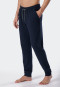 Pants long sweatwear organic cotton Tencel cuffs stripes dark blue - Mix & Relax