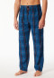 Lange donkerblauw geruite geweven broek - Mix+ Relax