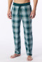 Long pants, woven fabric, ice-blue chequered pattern - Mix+ Relax