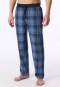 Langere broek van geweven stof, faded denim met geruit motief - Mix+ Relax