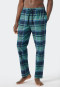 Hose lang Webware kariert mineral/blau - Mix+Relax