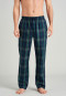 Pants long woven fabric button placket green checked - Mix + Relax