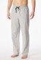 Pants long woven fabric linen stripes admiral - Mix+Relax