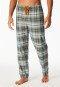 Lange geweven mineraal geruite broek - Mix+ Relax