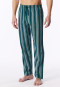 Long pants, woven fabric, deep sea green striped pants - Mix+ Relax